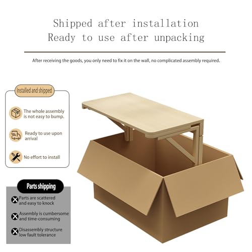 Solid Wood Wall Mounted Folding Desk 100*50CM C7730