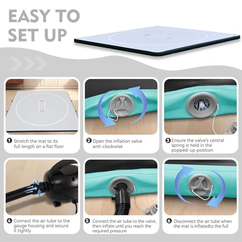 Thicken PVC Inflatable Wrestling Mat with Air Pump (5FT/10FT) J97343