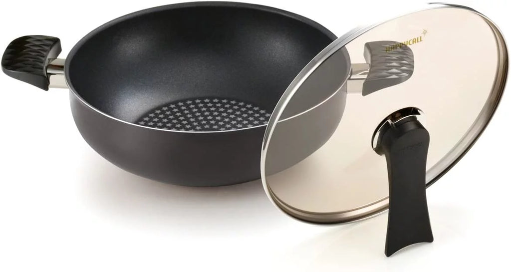 5 Layer Diamond Nonstick 13inch Wok With Lid Z3009