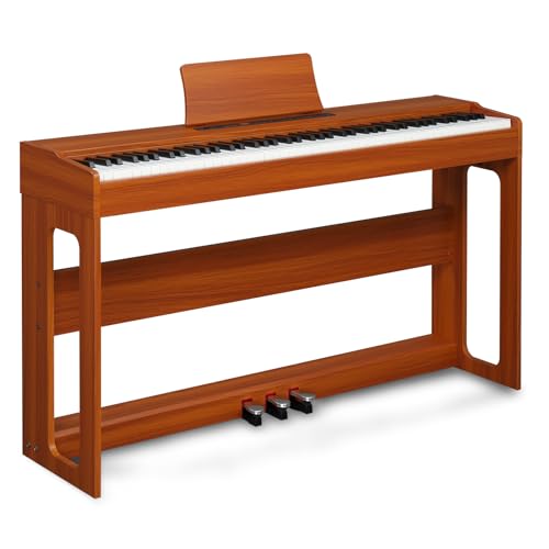 Black 88-Key Weighted Action Electric Piano with 3-Pedal Unit P123