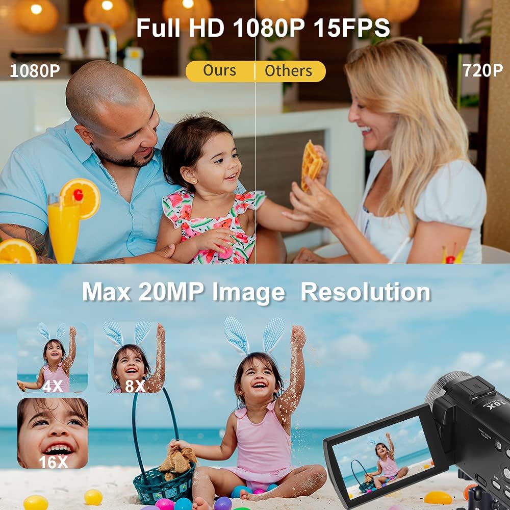 1080P Digital Camcorder with IR Night Vision Light L7036