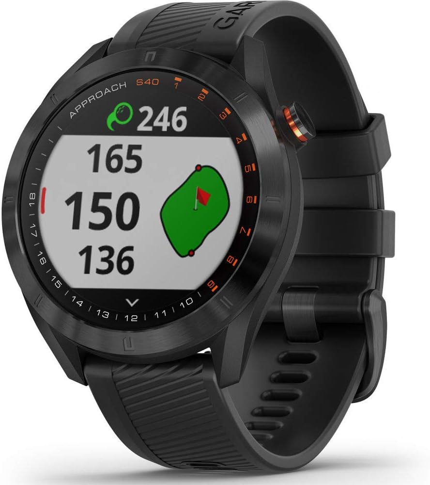 Black GPS Golf Smartwatch with Touchscreen Display L721