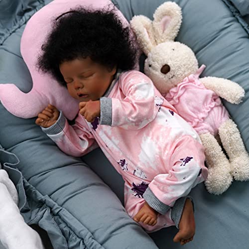 17Inch Black Reborn Baby Doll with Cloth Body R13810