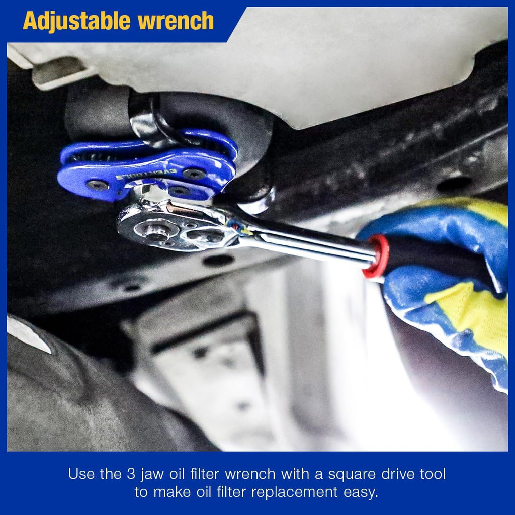 Adjustable Oil Filter Wrench with Gloves D578