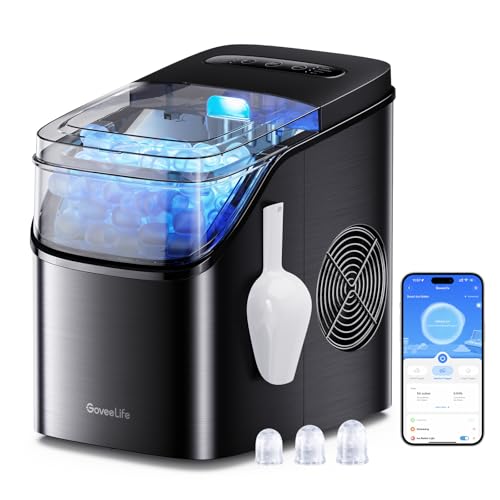 Smart Ice Maker Countertop, 26lbs/24Hrs, 3 Sizes, Silver K311968