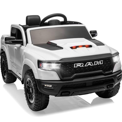 12V Licensed Ram 1500 Ride on Toy with Parent Remote Control (Black) W3402