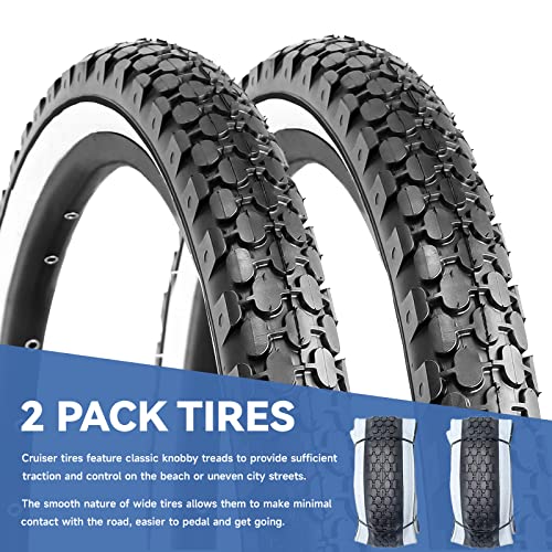 2 Pack 24/26x2.125 Inch Folding Replacement Bike Tire U80517