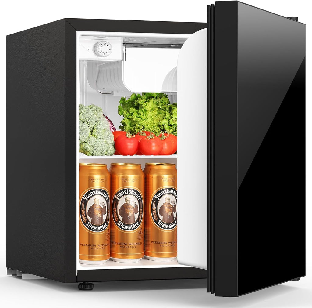 Compact Refrigerator 1.62 Cu Ft Mini Refrigerator with Freezer Single Door Black D60641