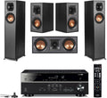 Black 5.0 Home Theater System with Floorstanding Speaker, Center Channel Speaker, Bookshelf Speaker and 5.1-Channel Receiver I529