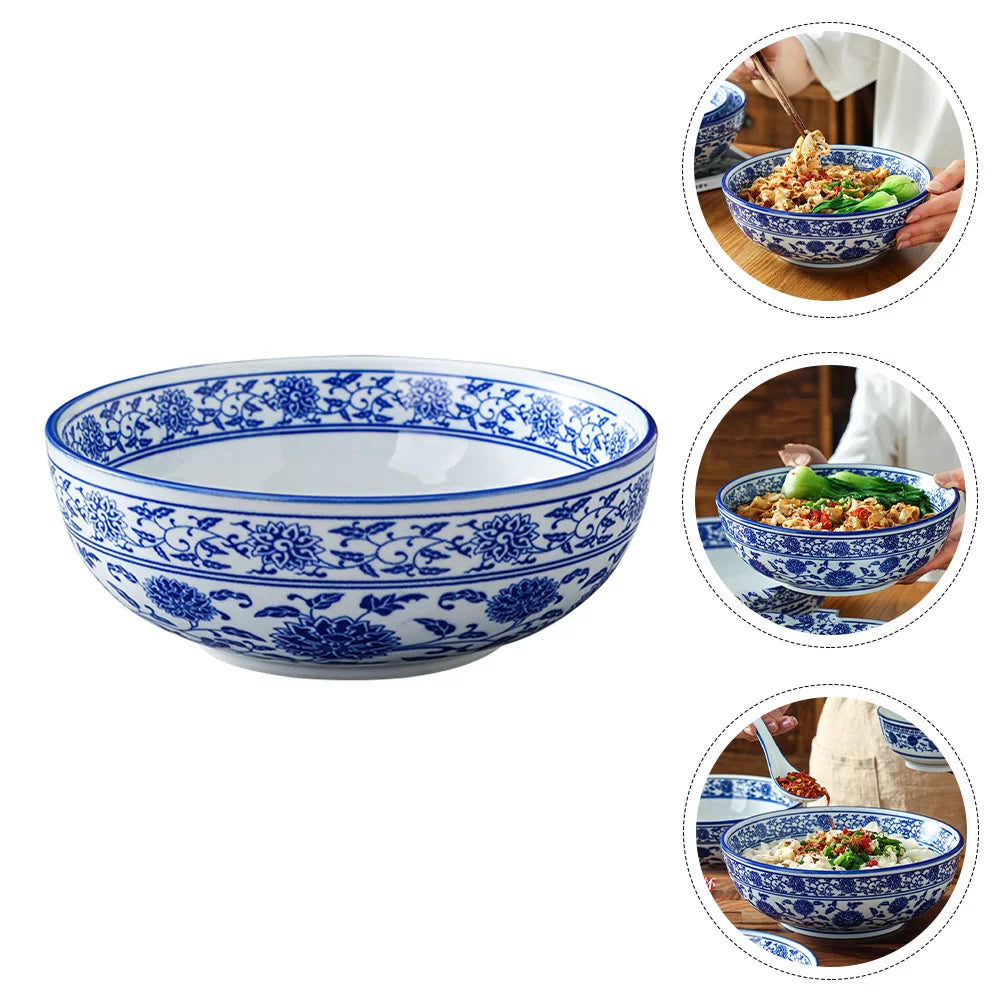 Blue and White Porcelain Ceramic Bowl D810