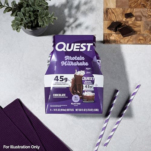 Chocolate Protein Shake, 45g Protein, 2g Sugar, 4g Net Carbs, Gluten Free, 12 Count G71400