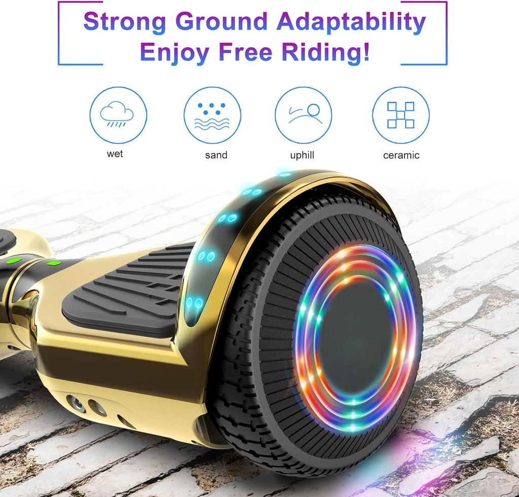 Golden Electric Hoverboard with LED Light U5323