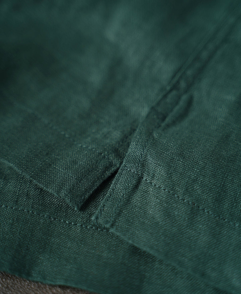 1950s Italian Collar Linen Short Sleeve Shirt