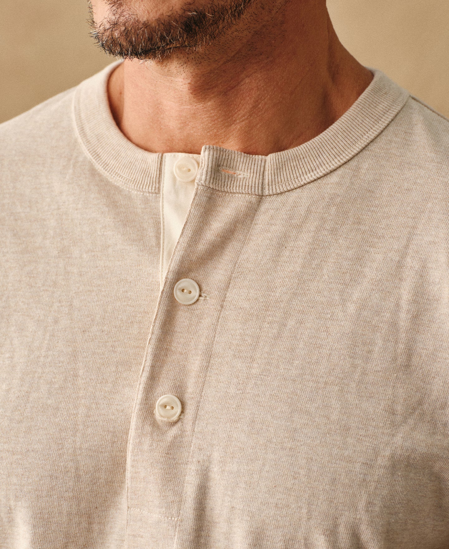 1930s Loopwheel Cotton Henley Shirt