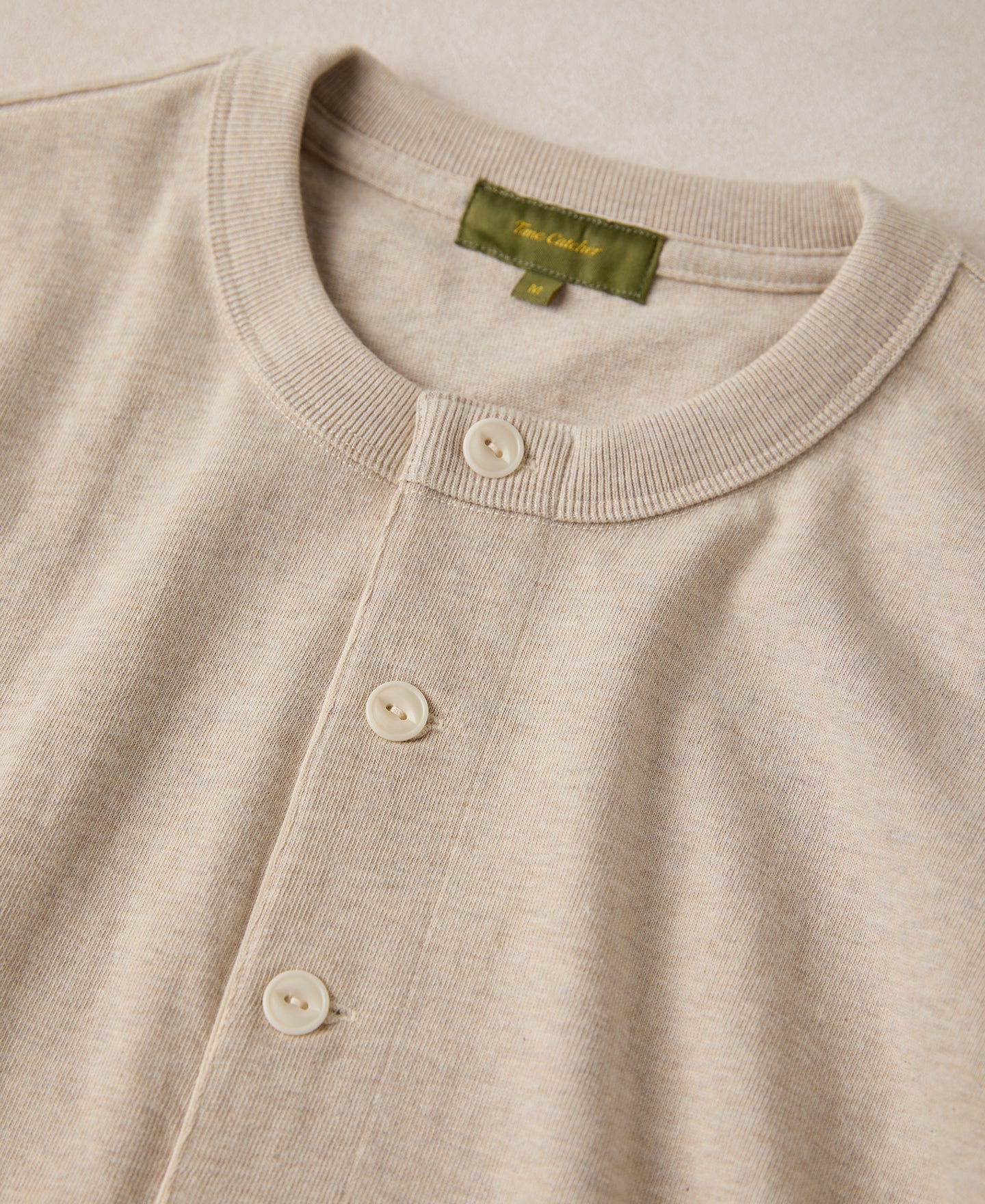 1930s Loopwheel Cotton Henley Shirt
