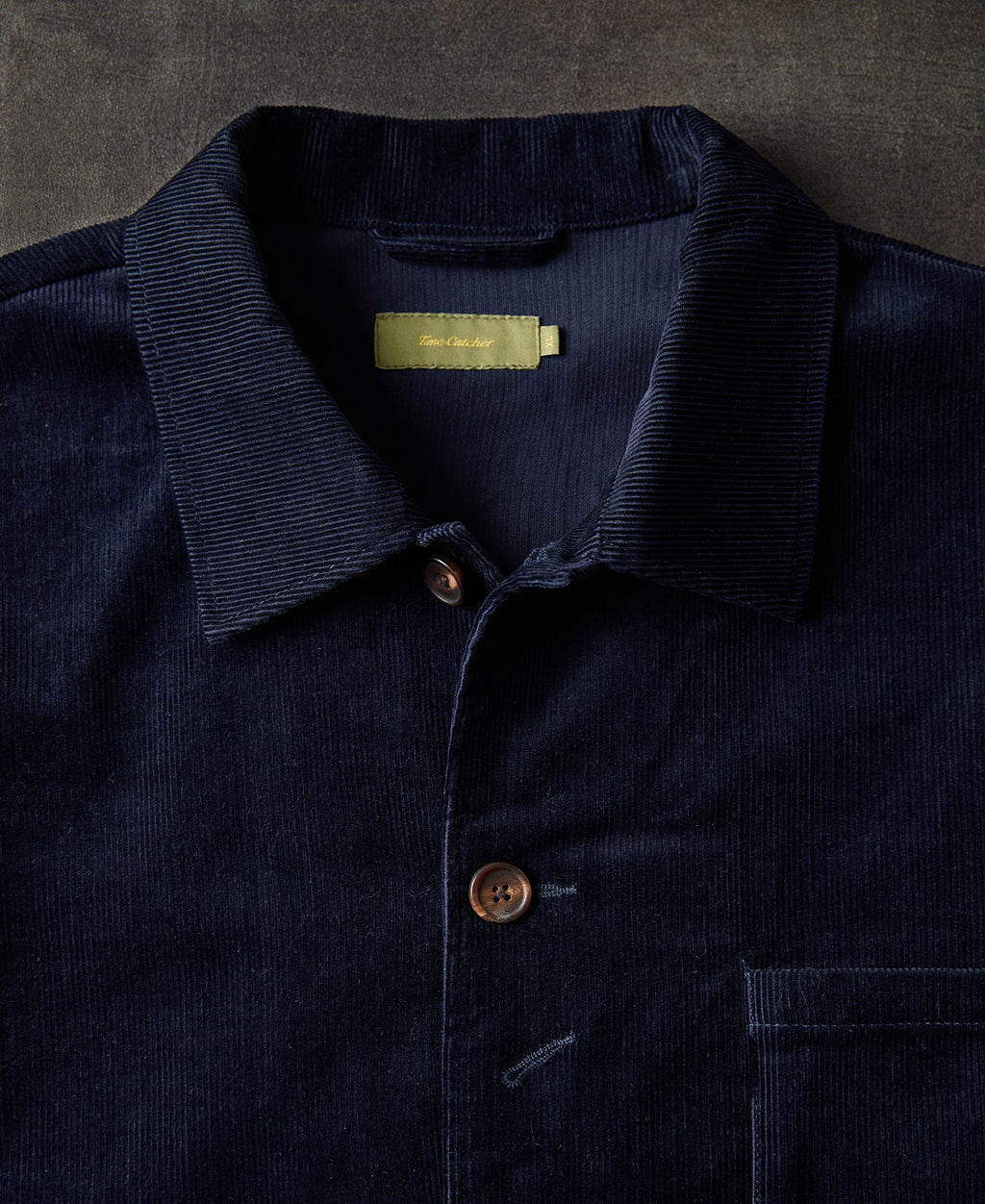 1940s French Indigo Corduroy Chore Coat