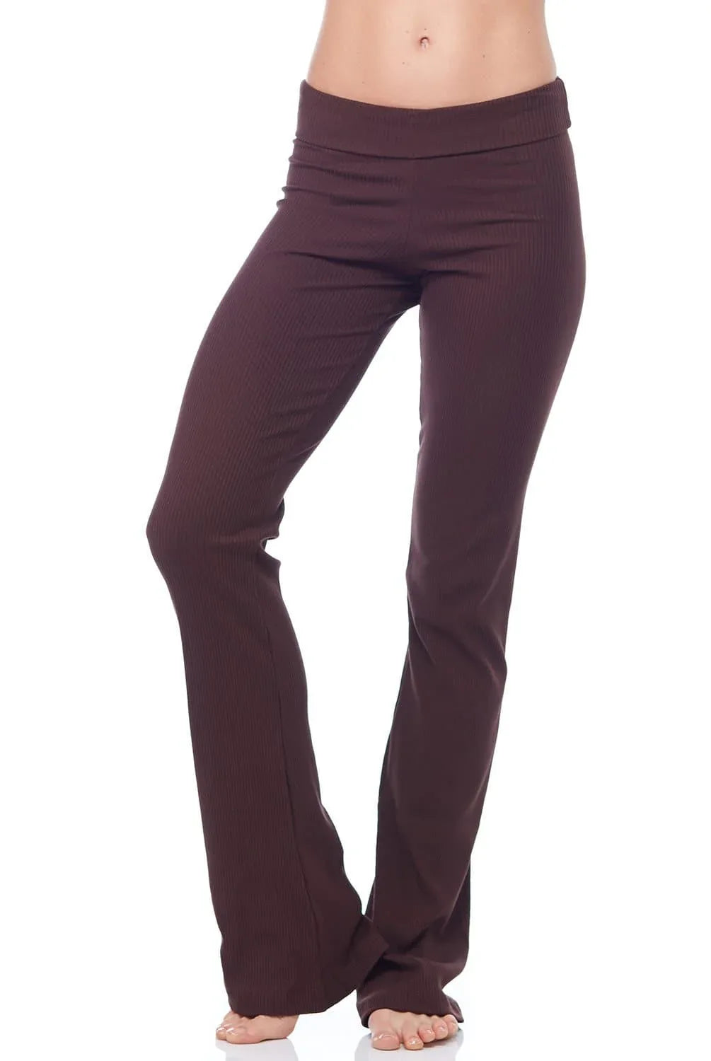 Ribbed Leggings with Soft Foldover Waistband & Flattering Fit