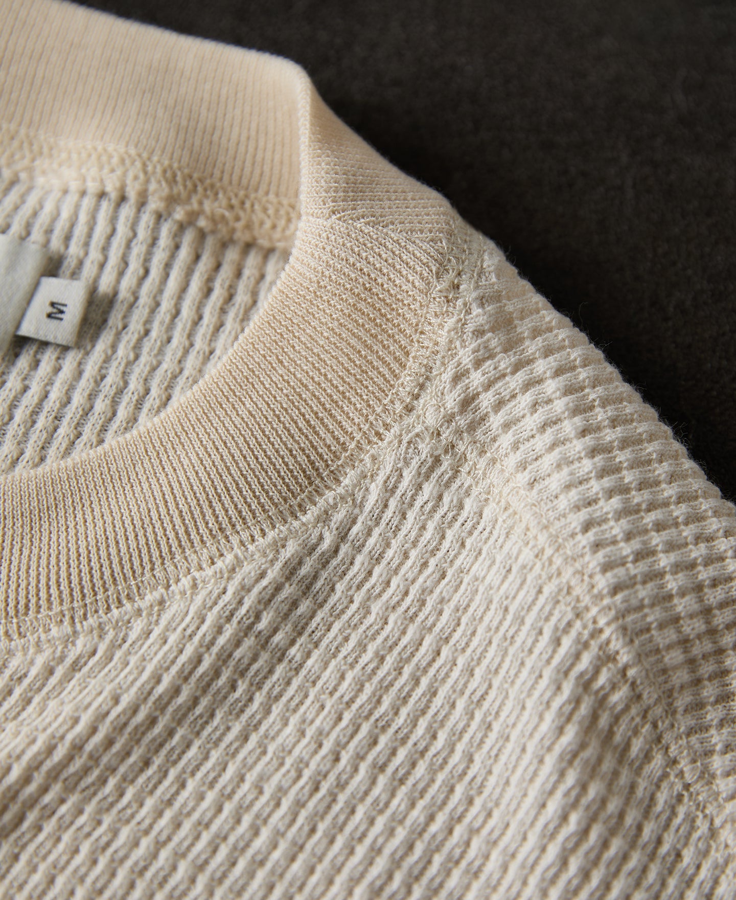 Honeycomb Waffle Knit T-Shirt
